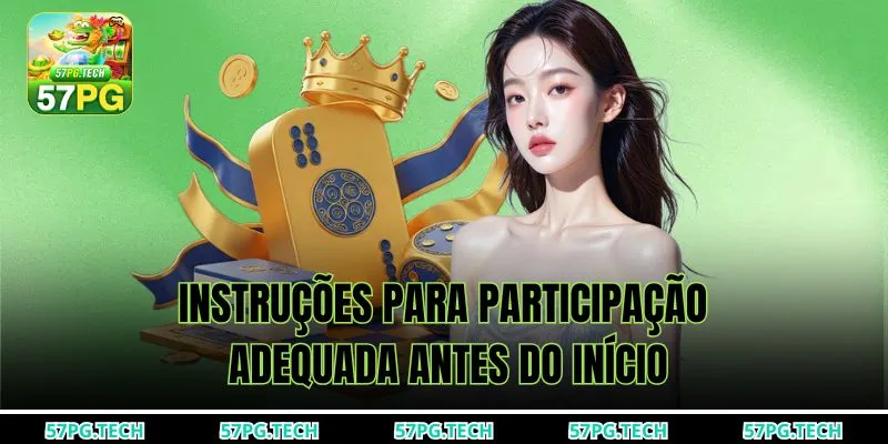 Instruções para participação adequada antes do início